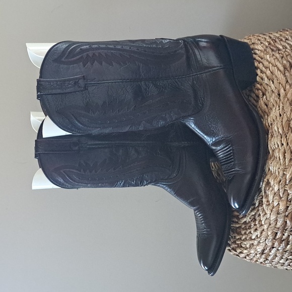 Lucchese 2000 Mens Cordovan Leather Embroidered Cowboy Boots Size 10EE - Picture 2 of 10